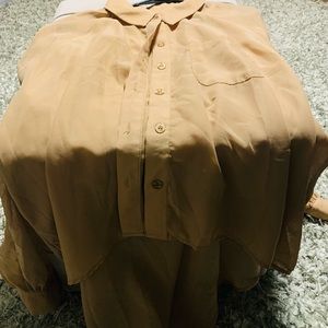 Dressy high low see-through blouse